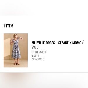 Sézane Melville Dress - Blue and White